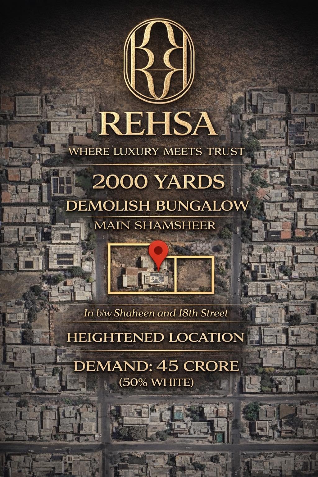 2000 Sq. Yards Demolish Bungalow – Main Khayaban-e-Shamsheer, Phase 5, DHA Karachi